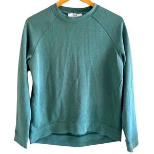 M MAGASCHONI | Women’s Teal Green Hi Low Lightweight Crewneck Sweatshirt size L